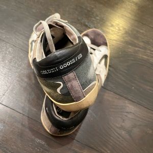 Golden Goose Camo Superstar Sneakers Size 37 Camou Grey White